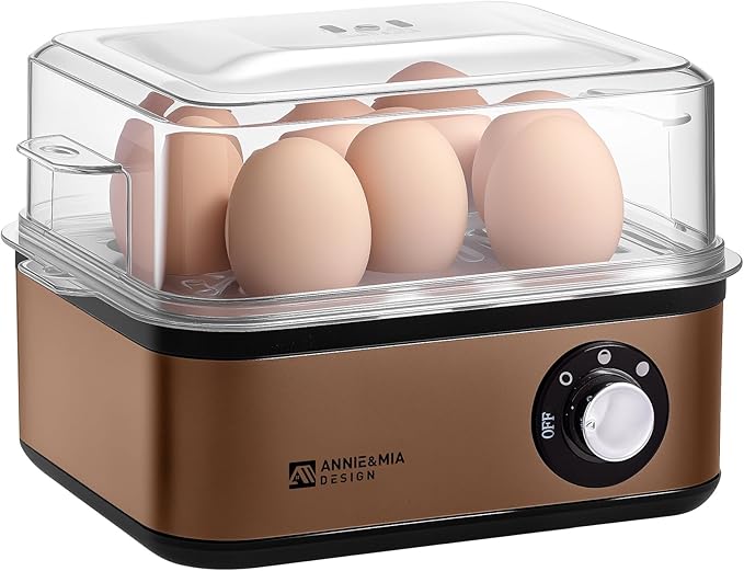 Annie & Mia Design Electric Egg Cooker, Stainless Steel 8 Egg Capacity egg by AnnieMiaDesign