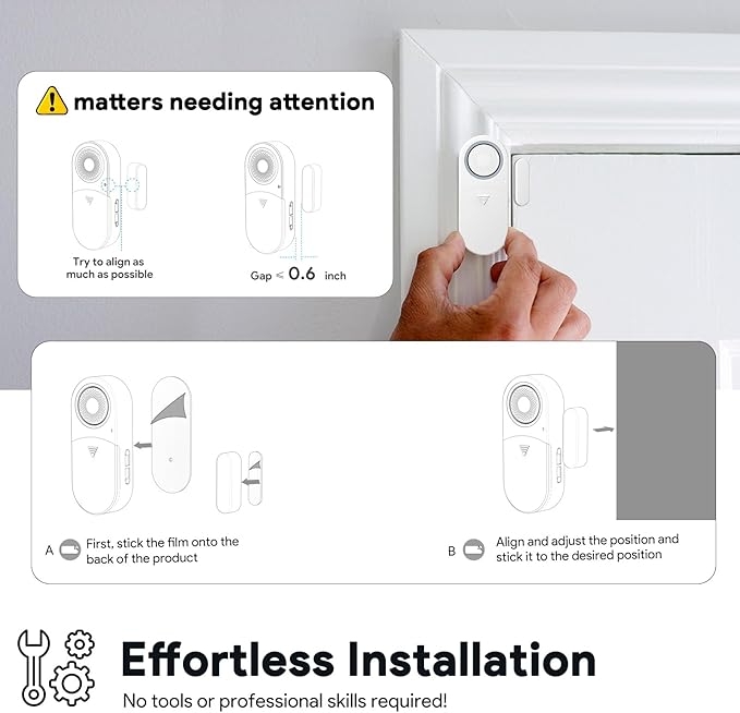 Freezer Door Alarm with Delay When Left Open, Door Chime Window Open Alarm - Image 9