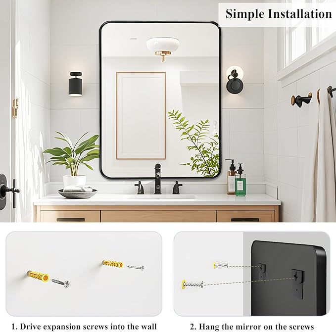 Fabuday Bathroom Mirror Over Sink - Image 6