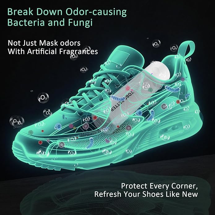 Shoe Deodorizer Rechargeable Ozone Tech Eliminates Odors in All Footwear - Image 2