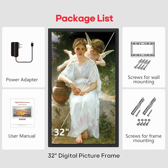 Frameo 32" Extra Large Digital Picture Frame, Smart WiFi Photo Frame - Image 9