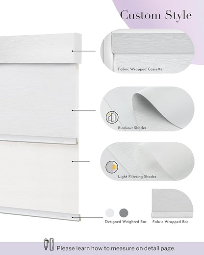 Graywind Motorized Dual Shades Smart Double Blinds Blackout and Light Filtering - Image 6