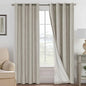 H.VERSAILTEX Linen Blackout Curtains 96 Inches, 100% Absolutely Blackout by HVERSAILTEX
