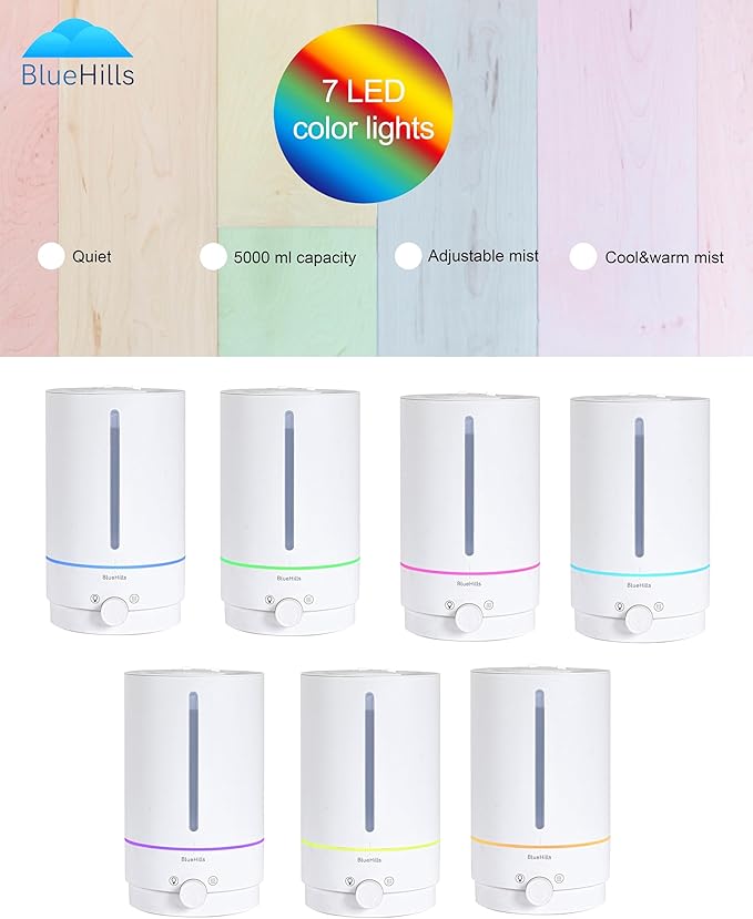 BlueHills Premium 5000 ML XL Cool and Warm Mist Ultrasonic Diffuser Humidifier - Image 7