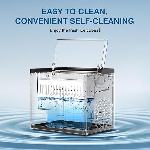 Ice Makers Countertop, 9 Ice Cubes in 6 Mins Portable Ice Maker, 2 Sizes of - Image 4