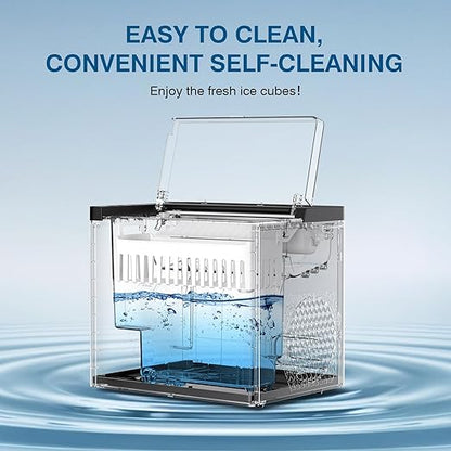 Ice Makers Countertop, 9 Ice Cubes in 6 Mins Portable Ice Maker, 2 Sizes of - Image 4