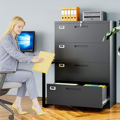 4 Drawer File Cabinets for Home Office, Metal Filing Cabinet - Image 2