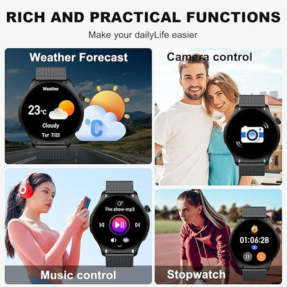 Smart Watch for Men Women Fitness: Make Answer Call Running Digital Mens - Image 7