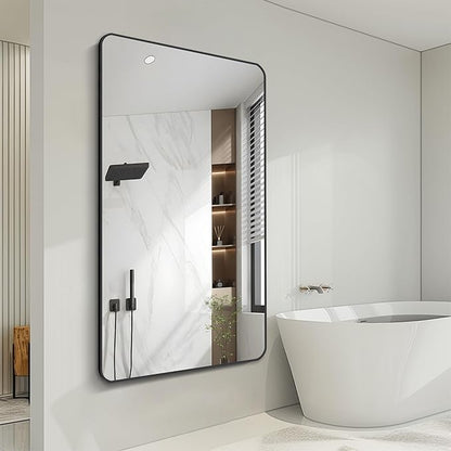 FORBATH Large Bathroom Mirror 36 x 55 Inches，Black Large Wall Mirror Aluminum - Image 3