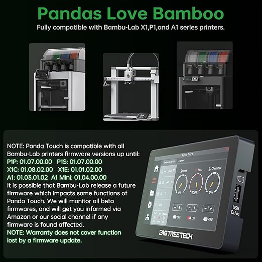 BIGTREETECH Panda Touch for Bambu-Lab P1S, A1 Mini 3D Printers, Support Multi - Image 2