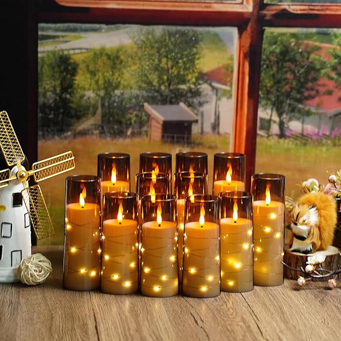 Flameless Candles with Embedded Star String, Suitable - Image 6