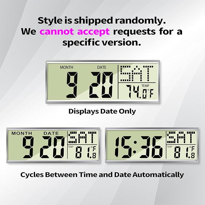 Modern Round Retro Digital and Analog Wall Clock Silent Calendar Colorful World - Image 3