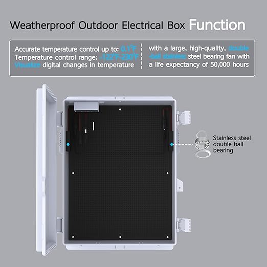 Outdoor Electrical Box, Waterproof Electrical Junction Box IP65 ABS Plastic - Image 5