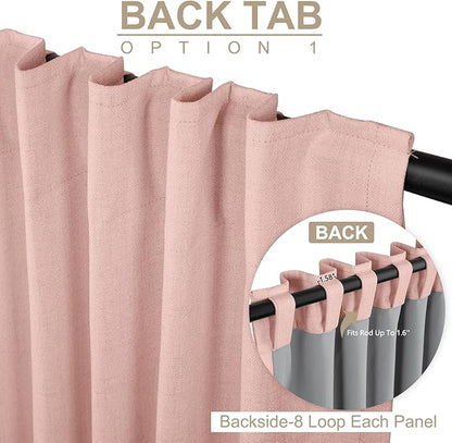 100% Blackout Shield Linen Blackout Curtains - Image 3
