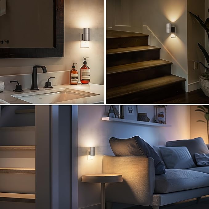 L LOHAS LED Night Light, Dimmable Night Lights Plug into Wall, Metal-Shade - Image 4
