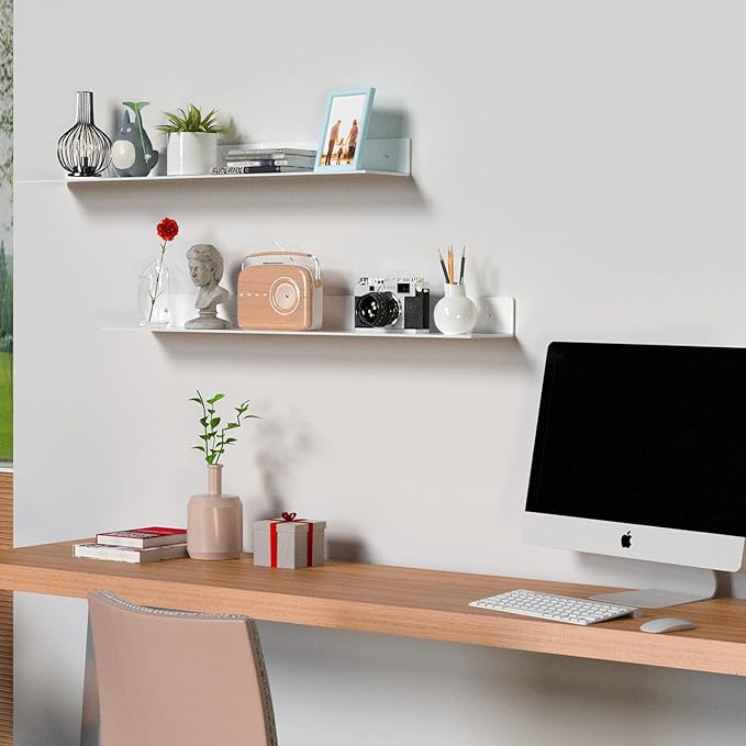 36 Inches Acrylic Wall Shelves 2 Pack, Floating Shelf - Image 2