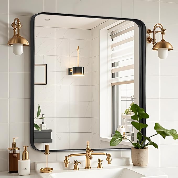Fabuday Bathroom Mirror with Black Frame by Fabuday