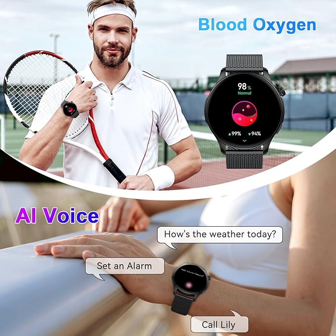 Smart Watch for Men Women Fitness: Make Answer Call Running Digital Mens - Image 5
