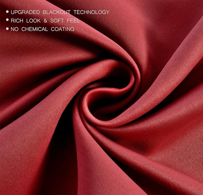 MIUCO Room Darkening Grommet Blackout Window Curtains Panels - Image 4