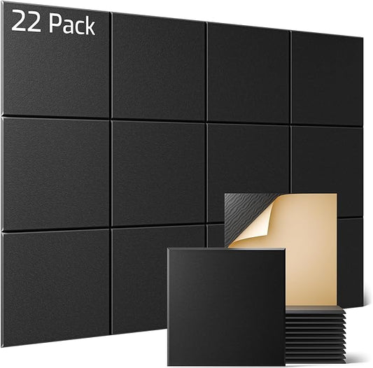 Sonicism 22 Pack Acoustic Wall Panels by Sonicism