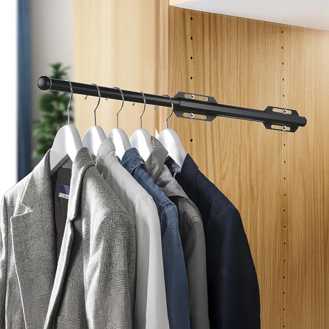 Valet Rod for Closet Pull Out, Standard Retractable closet rod organization rack by VanlonPro