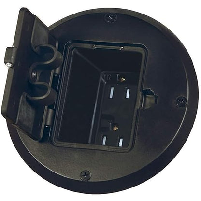 RACO 6239BK Floor Kit with Recessed Duplex 15A TR Device and Adjustable Steel - Image 2