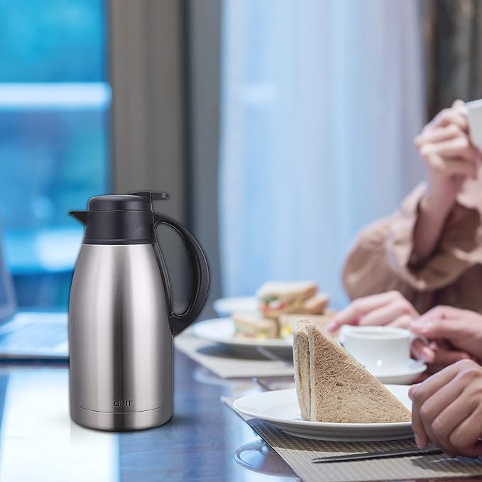 GiNT Stainless Steel Thermal Coffee Carafe, Double Walled Vacuum Water and - Image 8