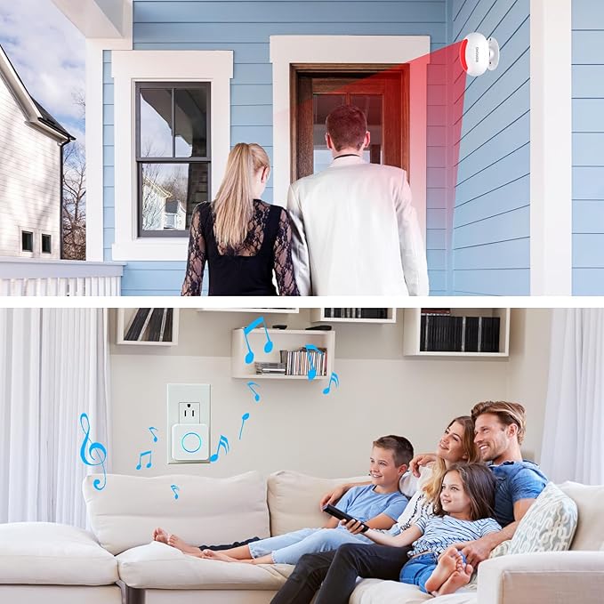 Motion Sensor Door Chime, Wireless Motion Detector Alarm Indoor, Business Entry - Image 4