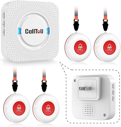 CallToU Caregiver Pager Wireless Call Button Smart Bell Alert System by CallToU