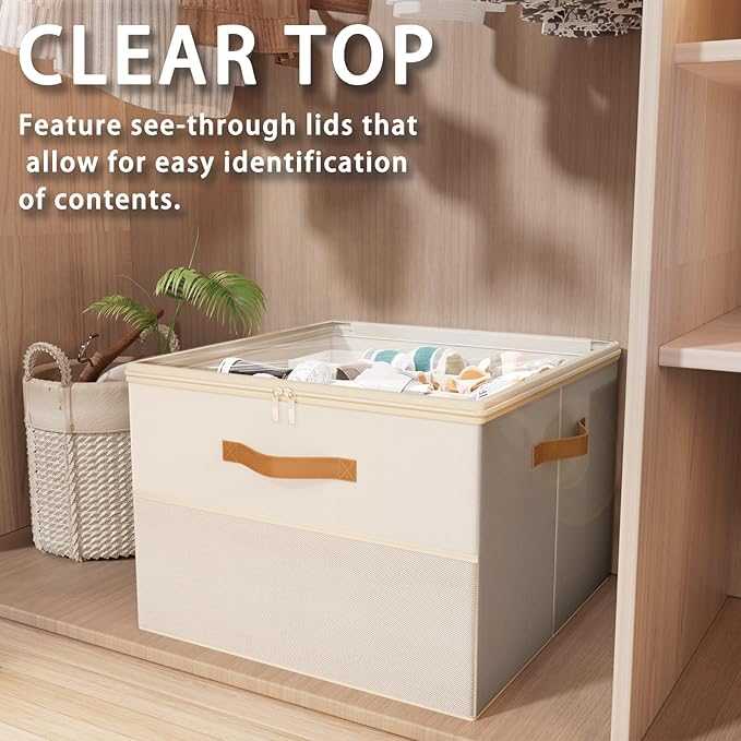 Shoe Organizer for Closet, 2 Pack Foldable Shoe Storage Organizer Box Bin - Image 4