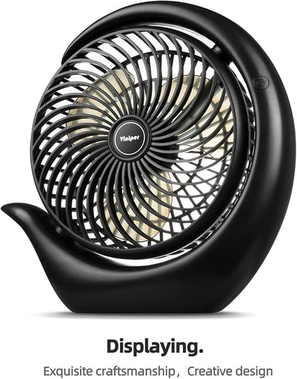 Viniper 8.7 inch Portable Rechargeable Fan, Small Table Fan : 180 Rotation and - Image 2