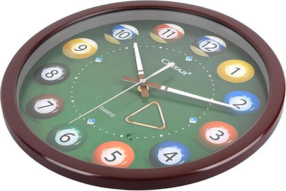 OSTAR Big Large Billiard Pool Ball Wall Clock, Battery Operated, Cue Hand - Image 5