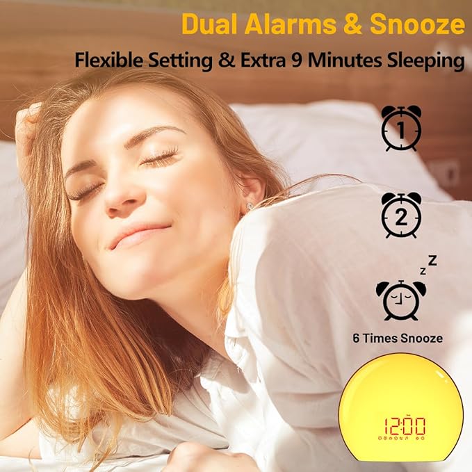 Magicteam Sunrise Alarm Clock Wake Up Clock Natural Sunset Simulation 21 - Image 4