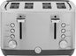 GE Stainless Steel 4 Slice Toaster | Extra Wide Slots by GEAppliances