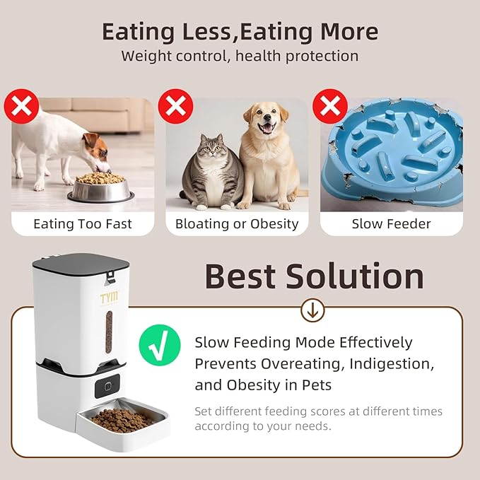 TYM Automatic Cat Feeder, 7L WiFi Cat Food Dispenser - Image 8