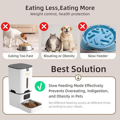 TYM Automatic Cat Feeder, 7L WiFi Cat Food Dispenser - Image 8