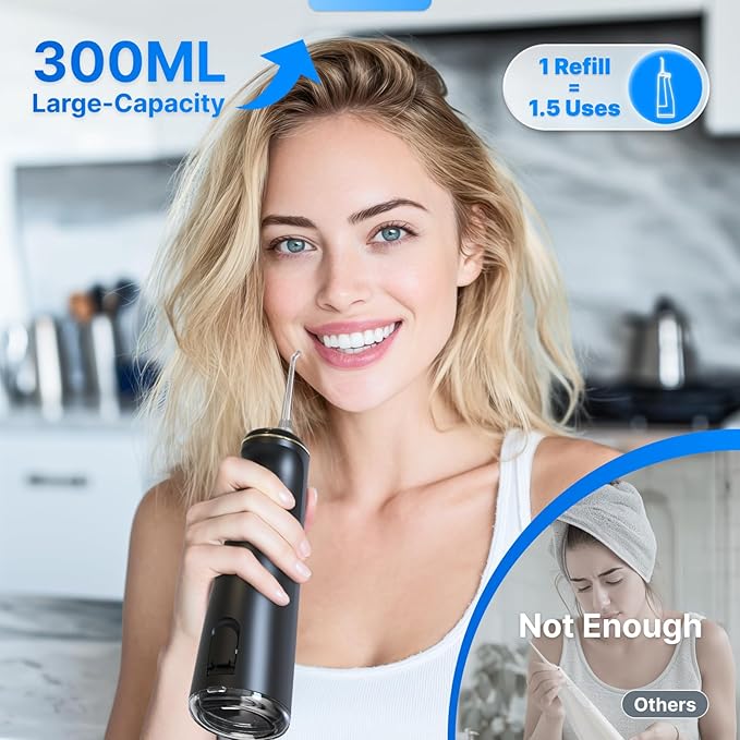 Water Flosser for Teeth, Cordless Oral Irrigator Portable Dental Cleaner Picks - Image 4