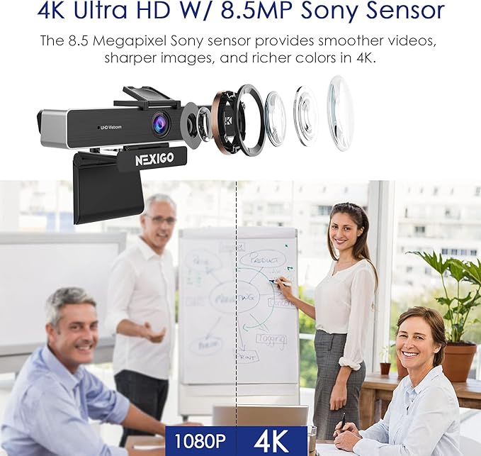 NexiGo Zoom Certified, N950P 4K Zoomable Webcam, RF Remote, Sony_Starvis Sensor - Image 2