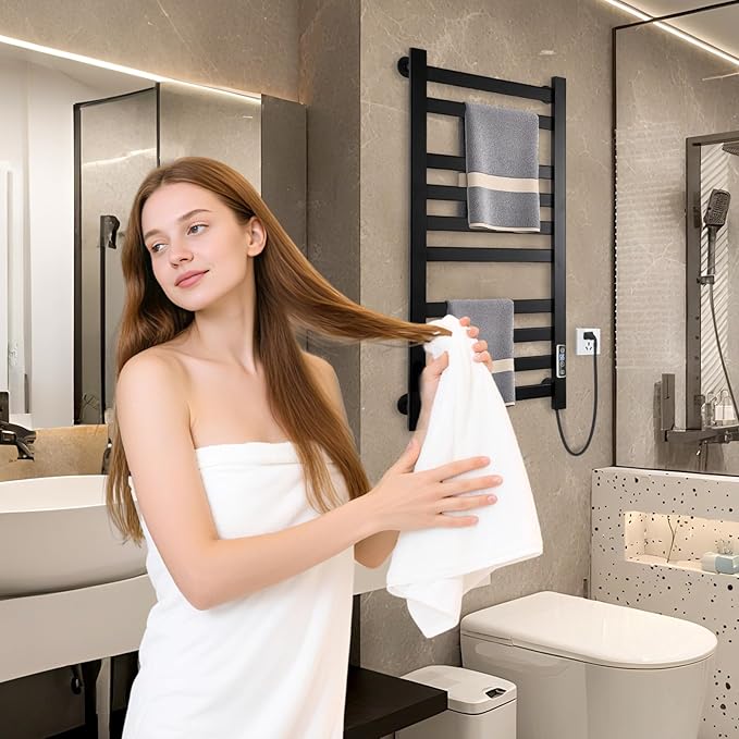Heated Towel Rack for Bathroom Towel Warmer Racks Wall Mounted - Image 2