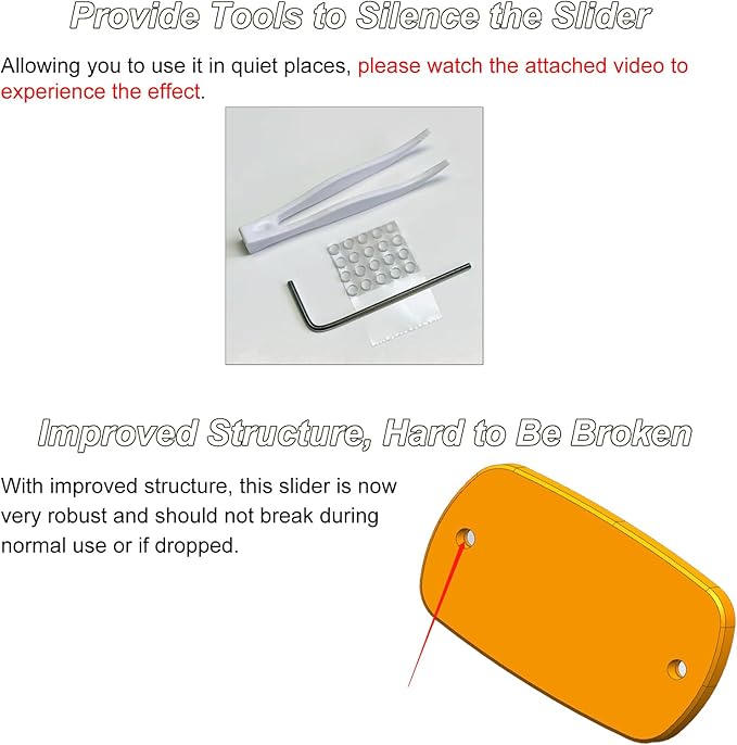 DjuiinoStar Silent Fidget Slider, Silky Smooth Operation, Big Lightweight - Image 4