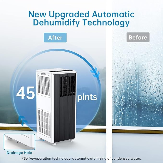 8, 000 BTU Portable Air Conditioner, Smart Control, Cools Up to 350 Sq. Ft. - Image 3
