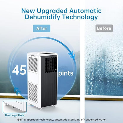 8, 000 BTU Portable Air Conditioner, Smart Control, Cools Up to 350 Sq. Ft. - Image 3