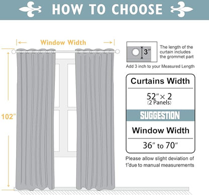 ChrisDowa Blackout Curtains 102 inches Long - Image 5