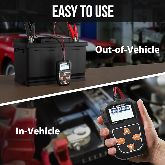 KONNWEI KW208 12V Car Battery Tester, Battery Load Tester Automotive 12V - Image 5