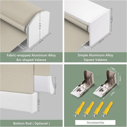 ZSHINE Motorized Blackout Window Blinds Customize Width Remote Control - Image 5
