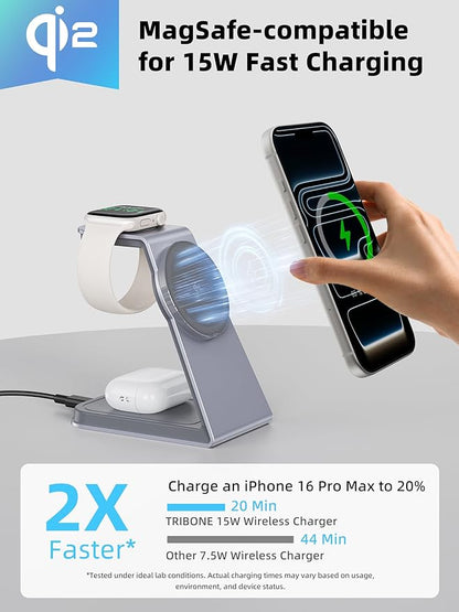 2025 3 in 1 Magnetic Wireless Charger Stand - Image 2