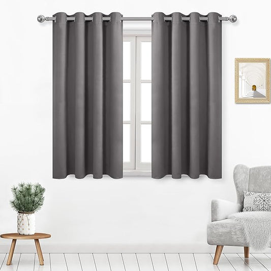 DWCN Blackout Curtains for Living Room, Thermal Short Drapes 45 Inches Long by DWCN