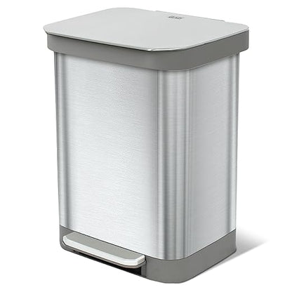 Glad Stainless Steel Step Trash Can, Series 2 by GladTrashFoodStorage