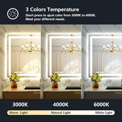 YEELAIT 48x30 Inch LED Bathroom Mirror - Image 4