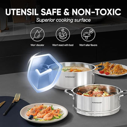 SUNHOUSE - 4.6 Quart Steamer Pots - Image 4